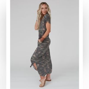 Three bird nest camo maxi dress